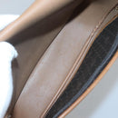 Christian Dior Honeycomb Canvas Shoulder Bag PVC Black Gold Auth 124678-14