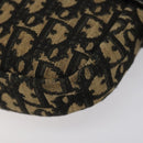 Christian Dior Trotter Canvas Shoulder Bag Black Gold Auth 124679-9