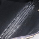 Christian Dior Trotter Canvas Shoulder Bag Black Gold Auth 124679-12