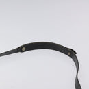 Christian Dior Trotter Canvas Shoulder Bag Black Gold Auth 124679-8