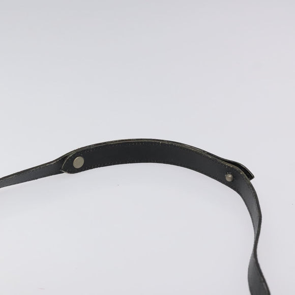 Christian Dior Trotter Canvas Shoulder Bag Black Gold Auth 124679