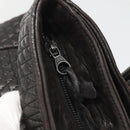 BALLY Hand Bag Leather Black Gold Auth 124686-9