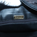 BALLY Hand Bag Leather Black Gold Auth 124686-18