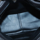 BALLY Hand Bag Leather Black Gold Auth 124686-10