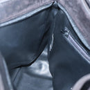 BALLY Hand Bag Leather Black Gold Auth 124686-20