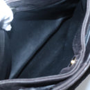 BALLY Hand Bag Leather Black Gold Auth 124686-22