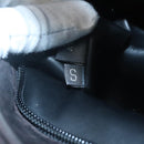 BALLY Hand Bag Leather Black Gold Auth 124686-12