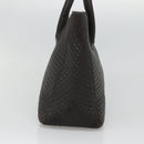 BALLY Hand Bag Leather Black Gold Auth 124686-4