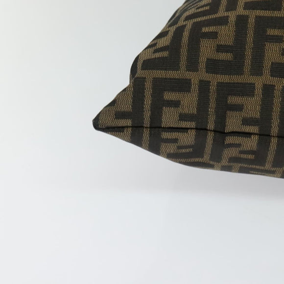 FENDI Zucca Canvas Hand Bag Brown Black gold Auth 124687