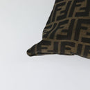 FENDI Zucca Canvas Hand Bag Brown Black gold Auth 124687-15