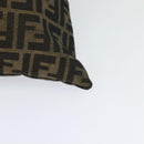 FENDI Zucca Canvas Hand Bag Brown Black gold Auth 124687-16