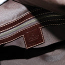 FENDI Zucca Canvas Hand Bag Brown Black gold Auth 124687-10