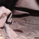 FENDI Zucca Canvas Hand Bag Brown Black gold Auth 124687-18