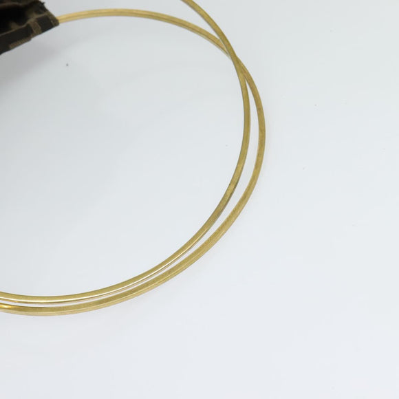 FENDI Zucca Canvas Hand Bag Brown Black gold Auth 124687