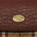 Burberrys Nova Check Shoulder Bag PVC Beige Gold Auth 124690-17