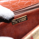 Burberrys Nova Check Shoulder Bag PVC Beige Gold Auth 124690-18