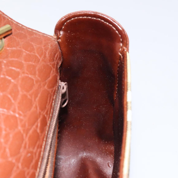 Burberrys Nova Check Shoulder Bag PVC Beige Gold Auth 124690