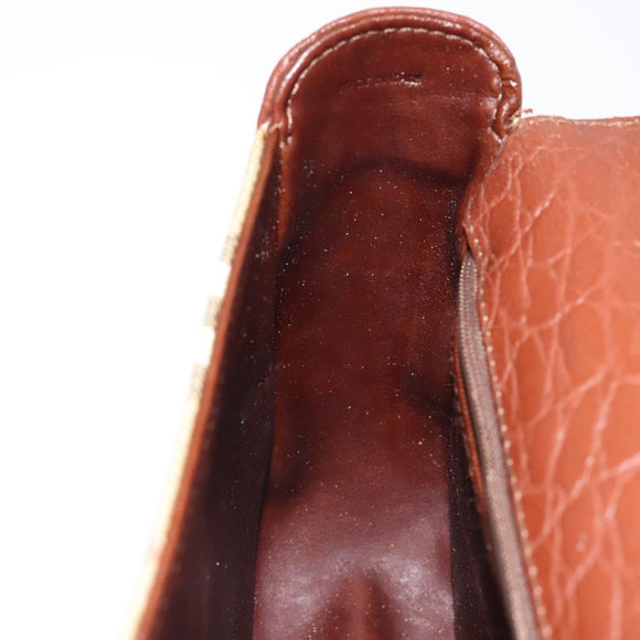 Burberrys Nova Check Shoulder Bag PVC Beige Gold Auth 124690