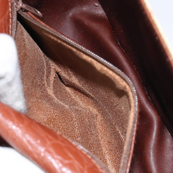 Burberrys Nova Check Shoulder Bag PVC Beige Gold Auth 124690