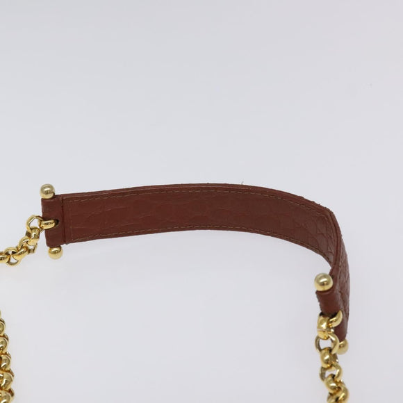 Burberrys Nova Check Shoulder Bag PVC Beige Gold Auth 124690