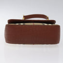 Burberrys Nova Check Shoulder Bag PVC Beige Gold Auth 124690-5