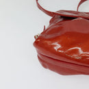 BVLGARI Shoulder Bag Enamel Red Gold Auth 124694-10