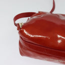 BVLGARI Shoulder Bag Enamel Red Gold Auth 124694-12