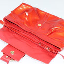 BVLGARI Shoulder Bag Enamel Red Gold Auth 124694-14