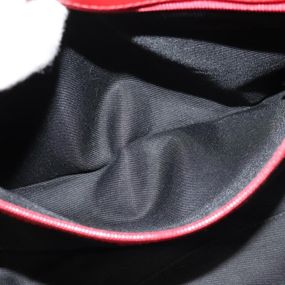 BVLGARI Shoulder Bag Enamel Red Gold Auth 124694