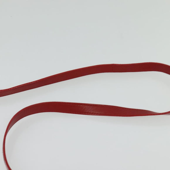 BVLGARI Shoulder Bag Enamel Red Gold Auth 124694