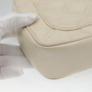 GIVENCHY Chain Shoulder Bag Leather White Gold Auth 124695-16