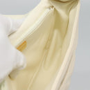 GIVENCHY Chain Shoulder Bag Leather White Gold Auth 124695-17