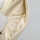 GIVENCHY Chain Shoulder Bag Leather White Gold Auth 124695A-20