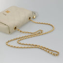 GIVENCHY Chain Shoulder Bag Leather White Gold Auth 124695-7