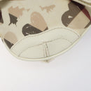 BURBERRY Shoulder Bag PVC Canvas Beige Silver Auth 124738-14