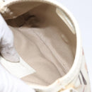 BURBERRY Shoulder Bag PVC Canvas Beige Silver Auth 124738-11