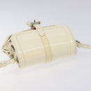BURBERRY Shoulder Bag PVC Canvas Beige Silver Auth 124738-6