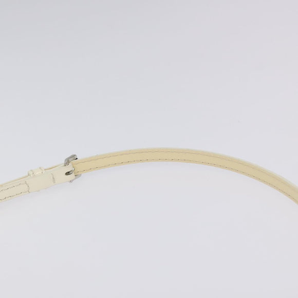 BURBERRY Shoulder Bag PVC Canvas Beige Silver Auth 124738