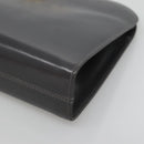 Salvatore Ferragamo Gancini Chain Shoulder Bag Leather Gray Gold Auth 124745-9