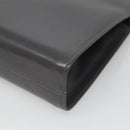 Salvatore Ferragamo Gancini Chain Shoulder Bag Leather Gray Gold Auth 124745-15