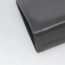 Salvatore Ferragamo Gancini Chain Shoulder Bag Leather Gray Gold Auth 124745-16