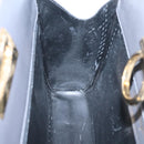 Salvatore Ferragamo Gancini Chain Shoulder Bag Leather Gray Gold Auth 124745-19