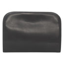 Salvatore Ferragamo Gancini Chain Shoulder Bag Leather Gray Gold Auth 124745-2