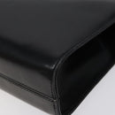 Salvatore Ferragamo Gancini Chain Shoulder Bag Leather Black Gold Auth 124746-10