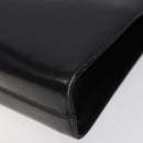 Salvatore Ferragamo Gancini Chain Shoulder Bag Leather Black Gold Auth 124746-12