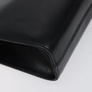 Salvatore Ferragamo Gancini Chain Shoulder Bag Leather Black Gold Auth 124746-13