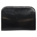 Salvatore Ferragamo Gancini Chain Shoulder Bag Leather Black Gold Auth 124746-2