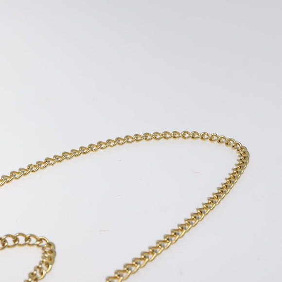 Salvatore Ferragamo Gancini Chain Shoulder Bag Leather Black Gold Auth 124746