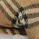 BURBERRY Nova Check Hand Bag Wool Beige Gold Auth 124760-15