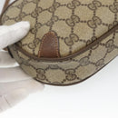 GUCCI GG Supreme Web Sherry Line Bag PVC Beige Gold 89 02 066 Auth 124761-16